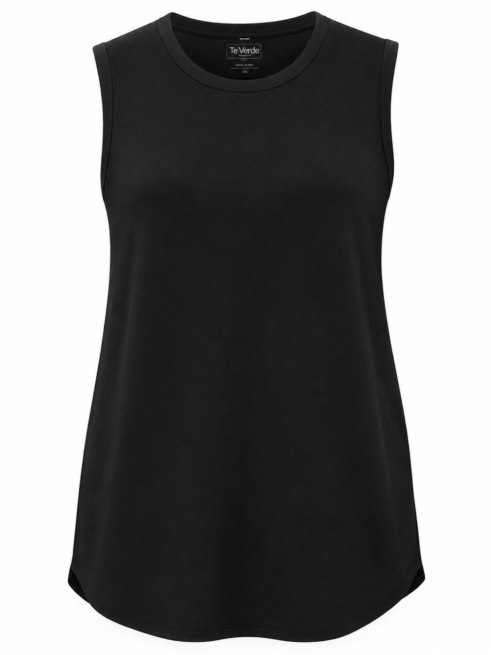 Te Verde Black Tank Top 16P Petite Plus Size NWT Sleeveless